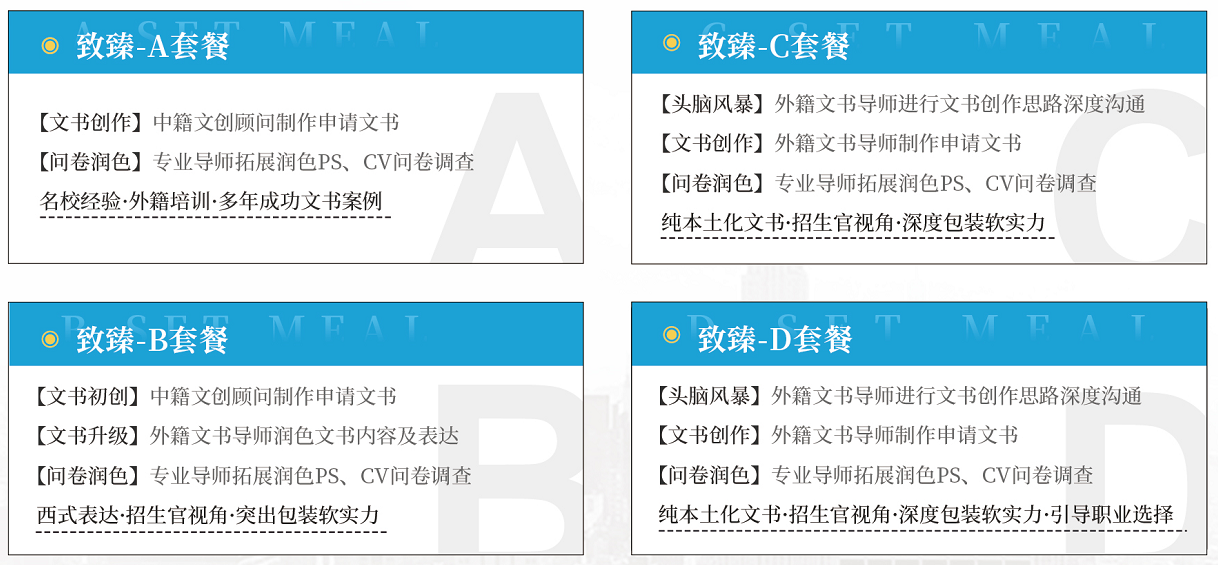 套餐對應(yīng)服務(wù)內(nèi)容-碩士