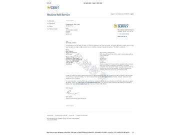恭喜郭同學成功申請到薩里大學研究生市場管理專業(yè)--優(yōu)越教育
