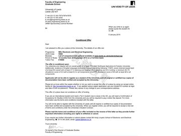 恭喜林同學成功申請到利茲大學研究生電子電力工程專業(yè)--優(yōu)越教育