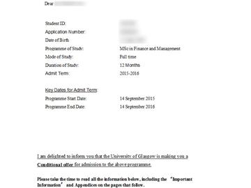 恭喜蘇同學成功申請到格拉斯哥大學金融管理專業(yè)--優(yōu)越教育