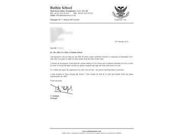 恭喜吳同學成功申請到盧思中學--優(yōu)越教育