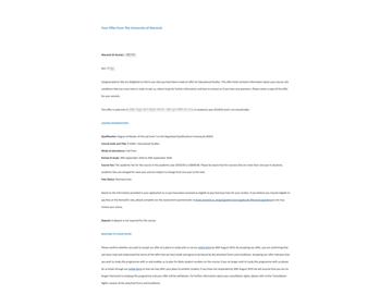 2019offer：恭喜吳同學(xué)獲得華威大學(xué)教育學(xué)研究專業(yè)碩士通知書