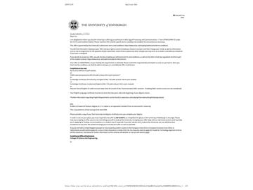 2019offer：恭喜張同學(xué)獲得愛丁堡大學(xué)信號(hào)處理與通訊專業(yè)碩士通知書