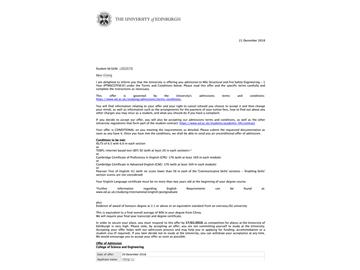2019offer：恭喜吳同學(xué)獲得愛丁堡大學(xué)結(jié)構(gòu)與消防安全工程學(xué)專業(yè)碩士通知書